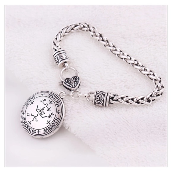 Arch Angel Michael Silver Sigil Protection Bracelet - Picture 4 of 5